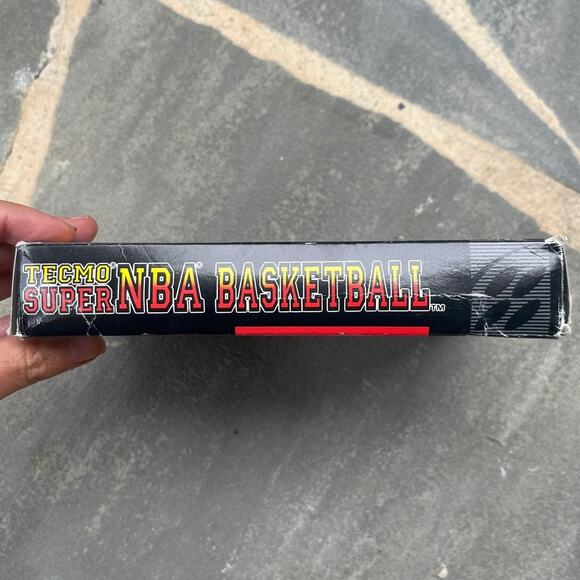 SNES 1993 Super Nintendo Tecmo Super NBA Basketball with Box and Manual - Picture 7 of 11